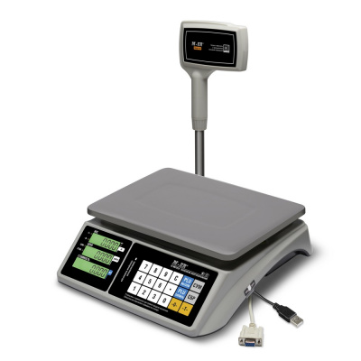 Весы Mercury M-ER 328 ACPX-15.2 TOUCH-M RS232, USB, торговые, со стойкой
